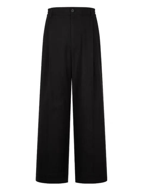 button fastening pleated trousers by TOMBOY