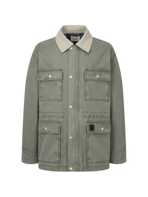 buttoned corduroy-collar jacket by TOMBOY
