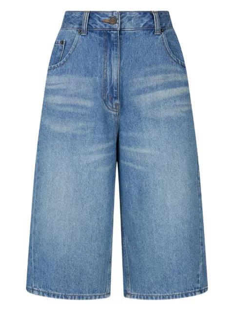 buttoned denim cropped jeans by TOMBOY
