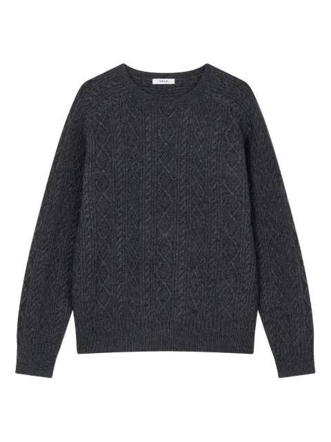cable knit round neck sweater by TOMBOY