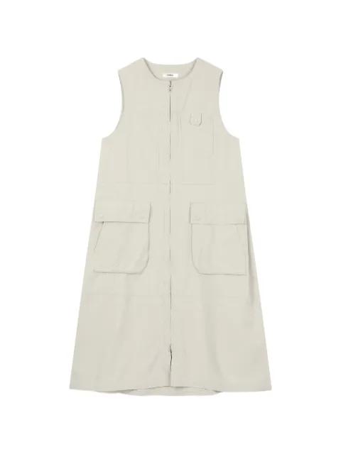 cargo-pocket zip-up dress by TOMBOY