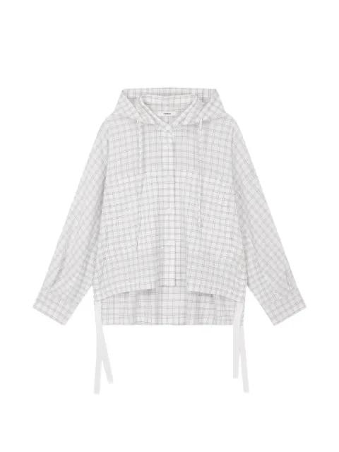 check-pattern hoodie shirt by TOMBOY