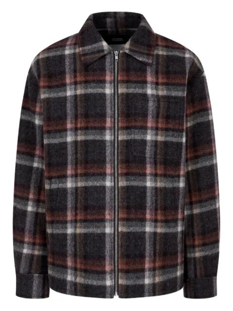 check-pattern zip up jacket by TOMBOY