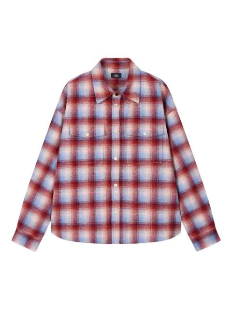 checked-pattern shirt by TOMBOY