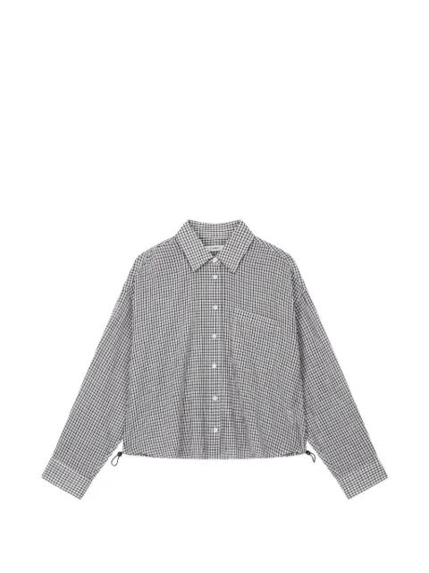 checkered drawstring shirt by TOMBOY
