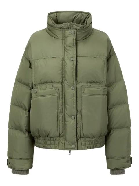 concealed-hood down jacket by TOMBOY