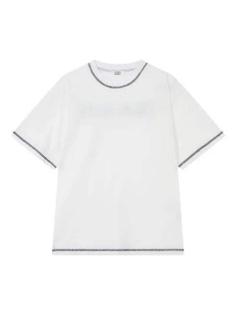 contrasting-trim T-shirt by TOMBOY