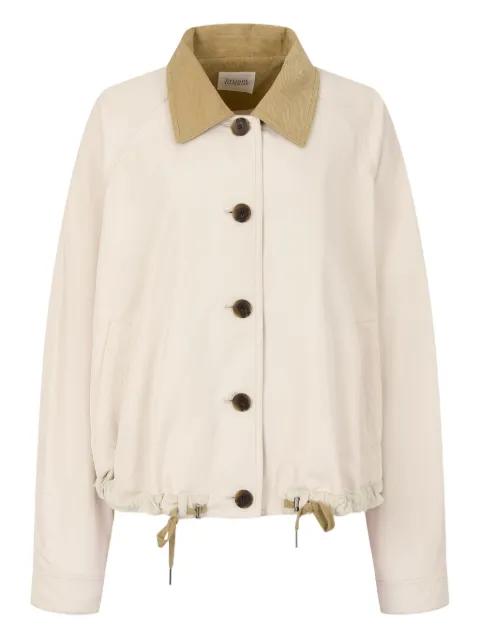 corduroy-collar bomber jacket by TOMBOY