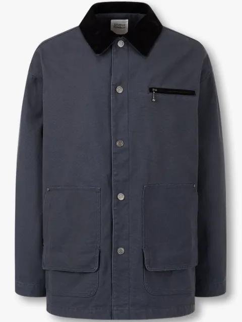corduroy-collar canvas jacket by TOMBOY