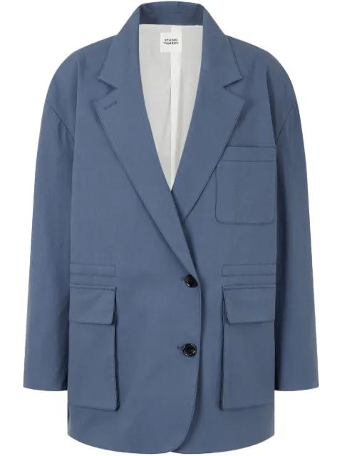 cotton-blend blazer by TOMBOY