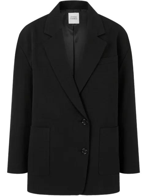cotton-blend blazer by TOMBOY
