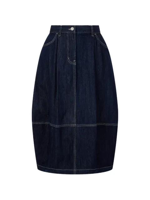 denim balloon midi skirt by TOMBOY