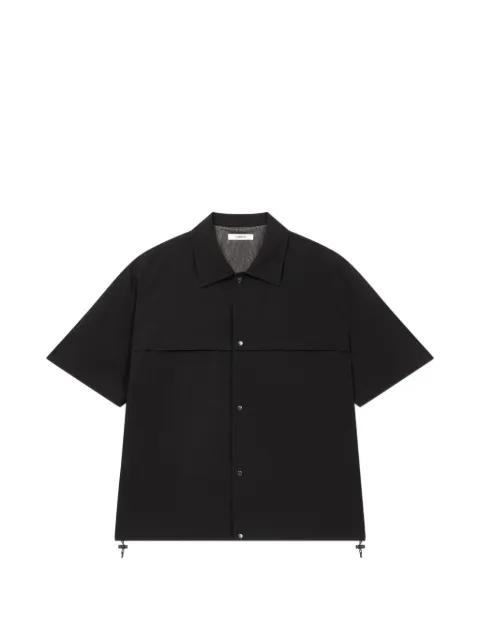 drawstring-hem short-sleeve shirt by TOMBOY