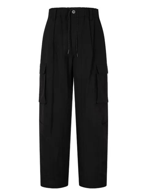 drawstring-waist cargo pants by TOMBOY