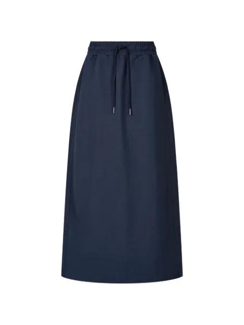 drawstring-waist rear-slit skirt by TOMBOY