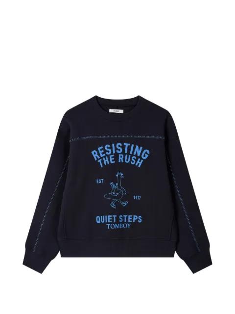 duck-print sweatshirt by TOMBOY