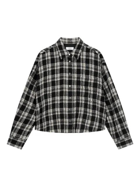 elasticated-hem checkered shirt by TOMBOY