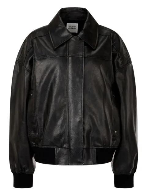 faux leather bomber jacket by TOMBOY