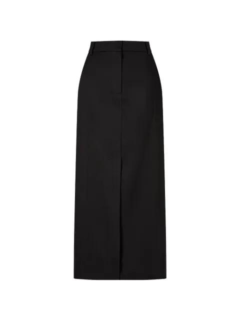 front-slit belt-loops skirt by TOMBOY