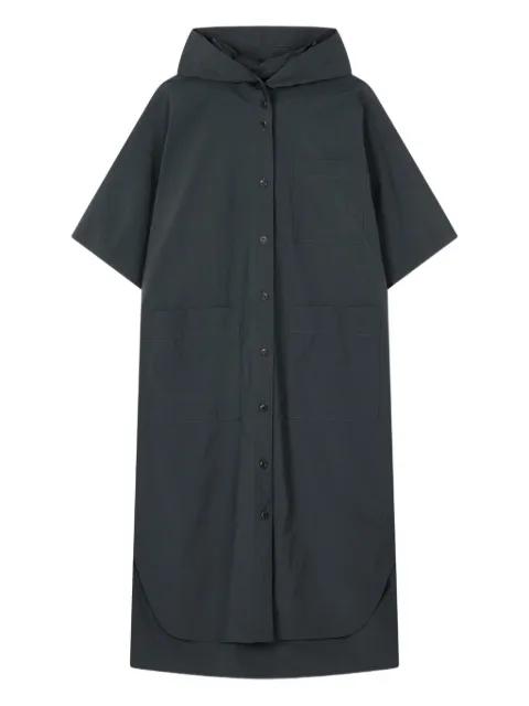 hoodied button-up coat by TOMBOY