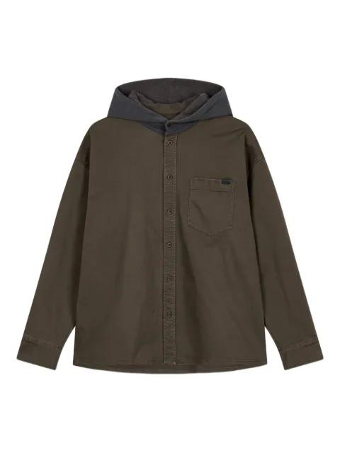 hoodied long-sleeve shirt by TOMBOY