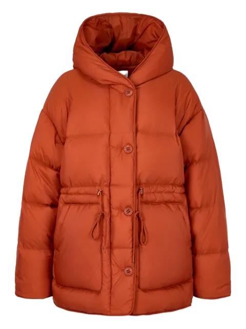 hoodied puffer jacket by TOMBOY