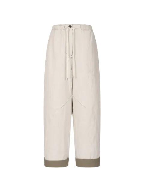 jacquard drawstring trousers by TOMBOY