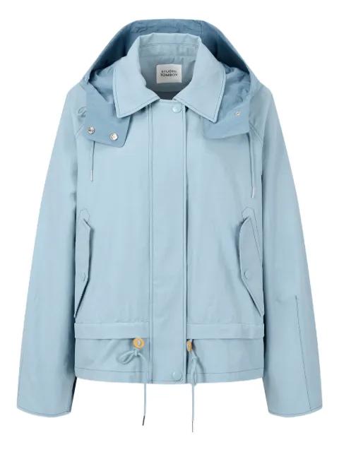 layered hoodied jacket by TOMBOY