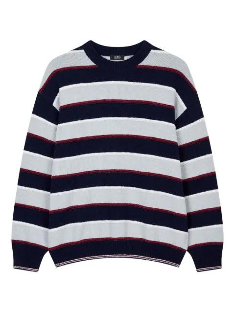 multi-stripes wool-blend sweater by TOMBOY