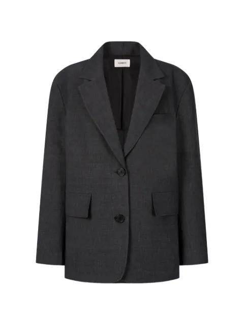 notched-lapel linen blazer by TOMBOY