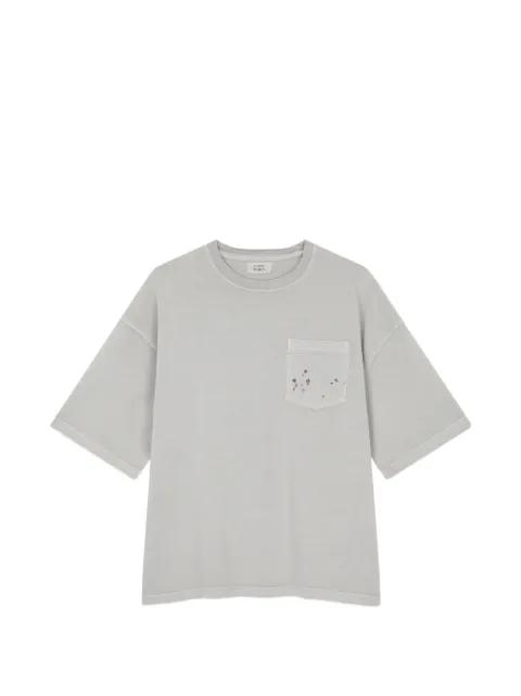 paint-splatter chest-pocket T-shirt by TOMBOY