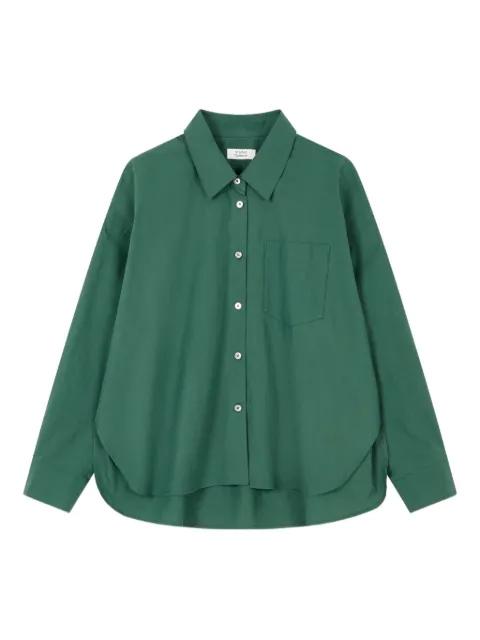 patch-pocket buttoned-sleeve shirt by TOMBOY