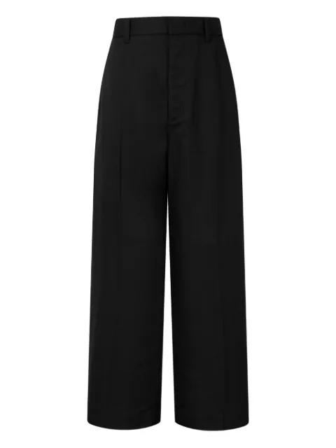 pinstripe pleated trousers by TOMBOY