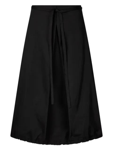 pleated balloon midi skirt by TOMBOY