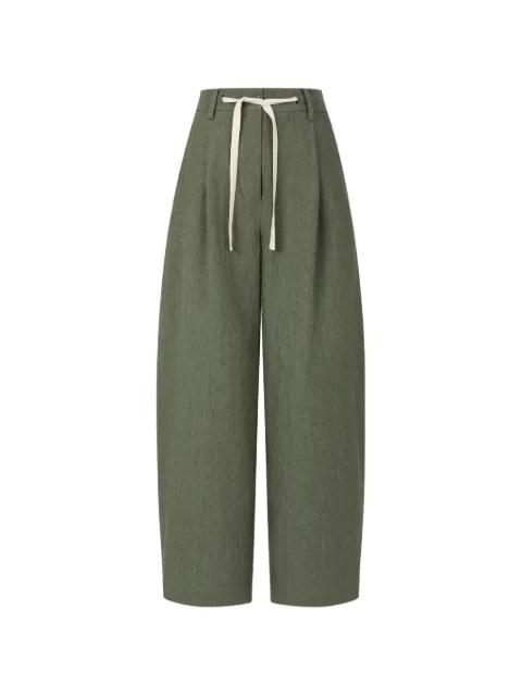 pleated drawstring trousers by TOMBOY