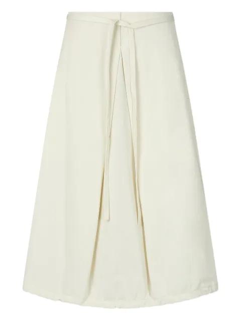 pleated midi A-line skirt by TOMBOY