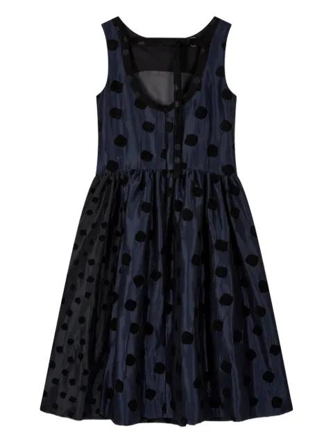 polka-dot sleeveless midi dress by TOMBOY