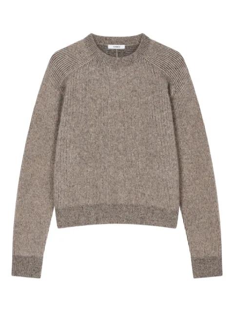 round neck striped knit sweater by TOMBOY