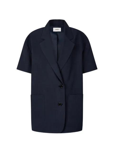 short-sleeve double-breasted oversized jacket by TOMBOY