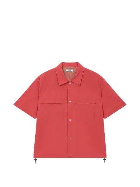 short-sleeve drawstring-hem shirt by TOMBOY