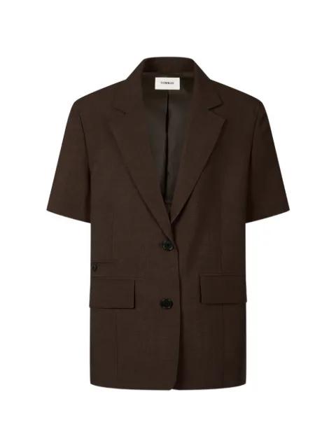 short-sleeve notched-lapels oversized jacket by TOMBOY