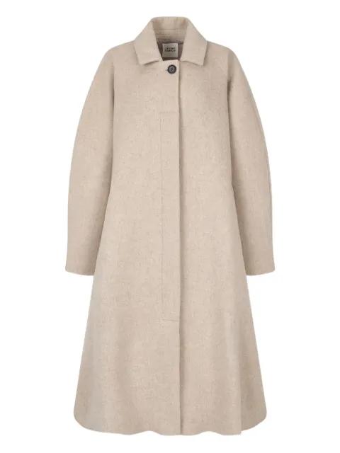 single-breasted flared-hem coat by TOMBOY