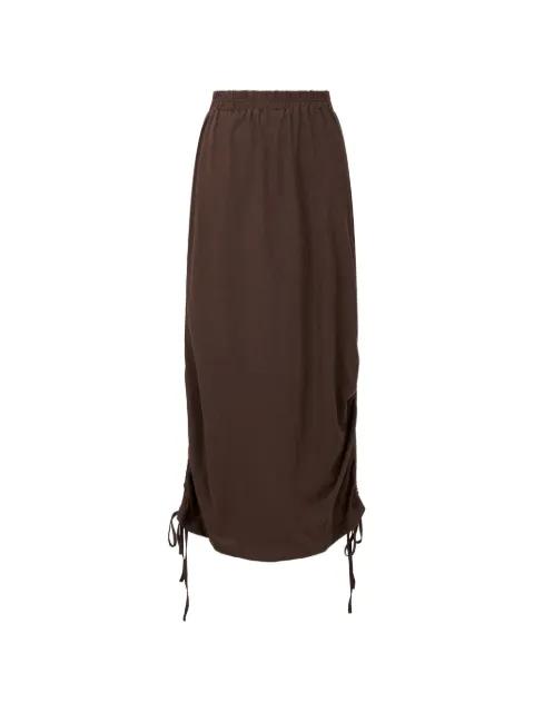 string-detail gathered skirt by TOMBOY