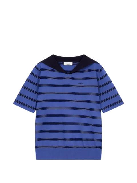 striped sailor-collar T-shirt by TOMBOY
