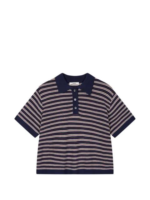 striped short sleeve knitted top by TOMBOY
