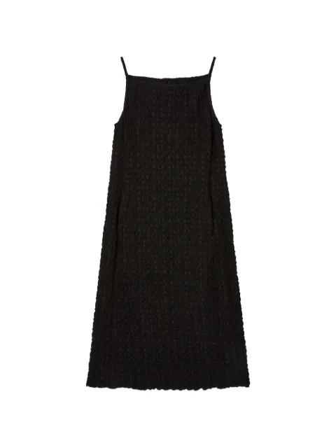 textured tie-fastening midi dress by TOMBOY