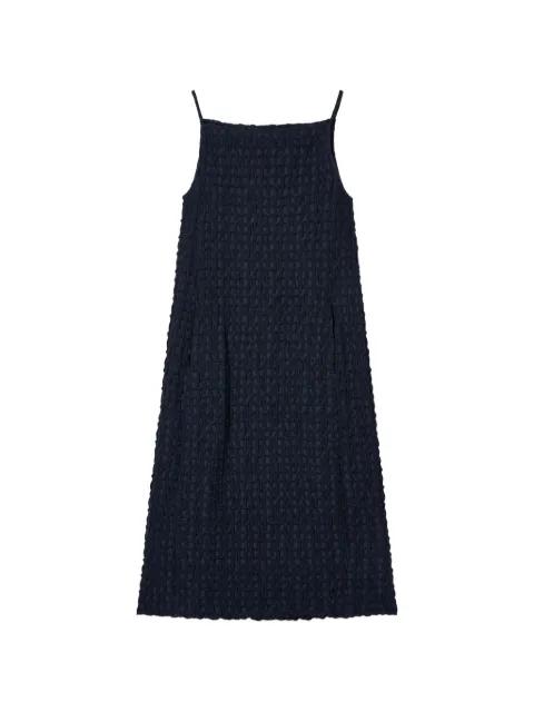 textured tie-fastening midi dress by TOMBOY