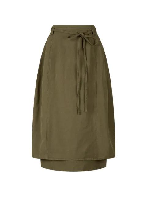 tie belt skirt by TOMBOY