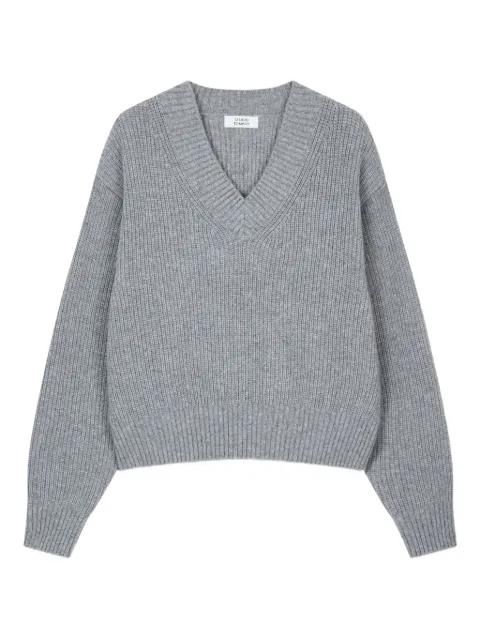 v-neck rib knit sweater by TOMBOY