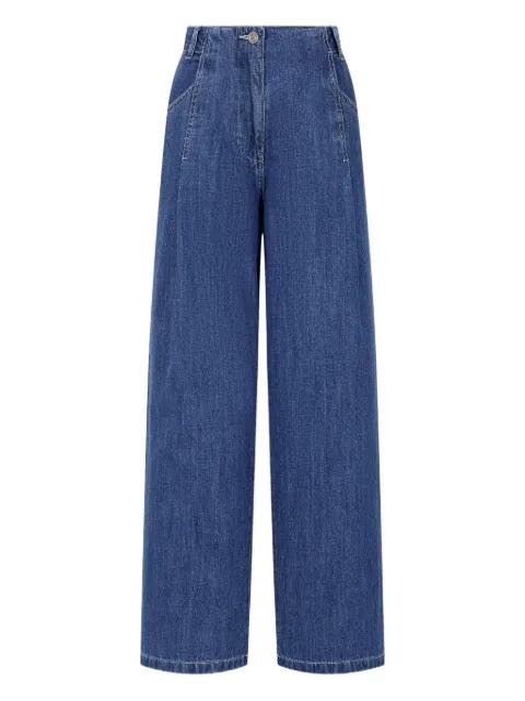 wide-leg denim trousers by TOMBOY